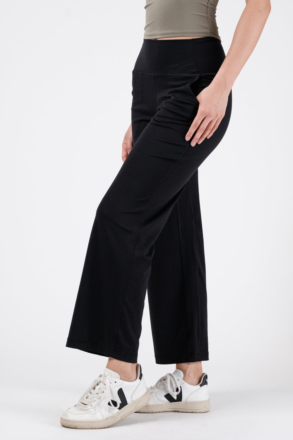 Vibe Wide Leg Pants - Onyx