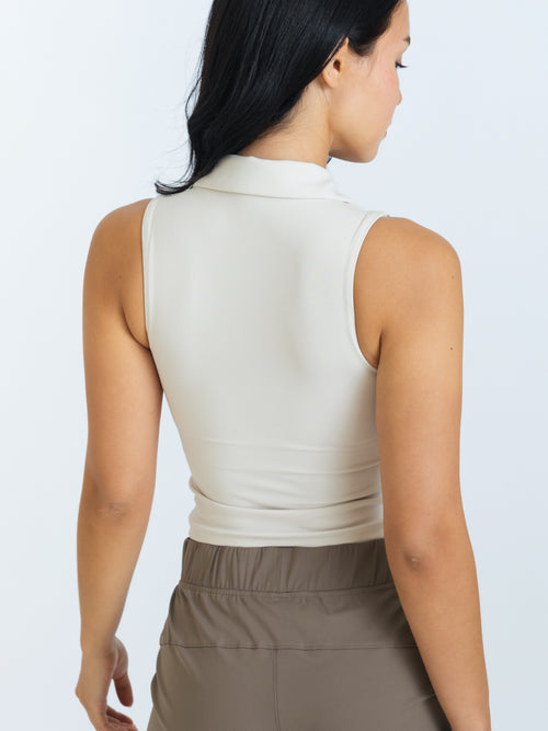 Club Collared Top - Oat