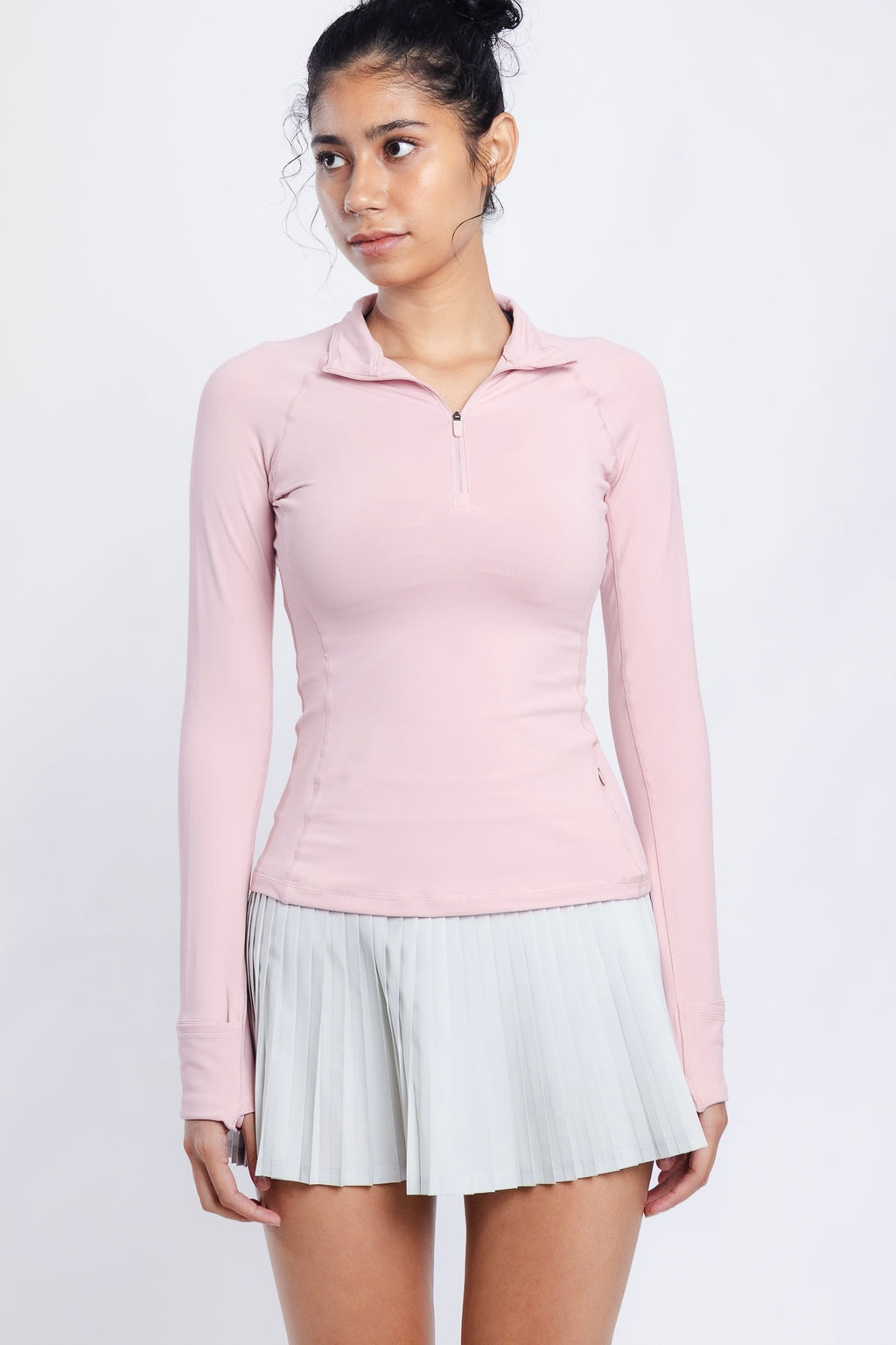 Quarter Zip Flow Long sleeve - Pink