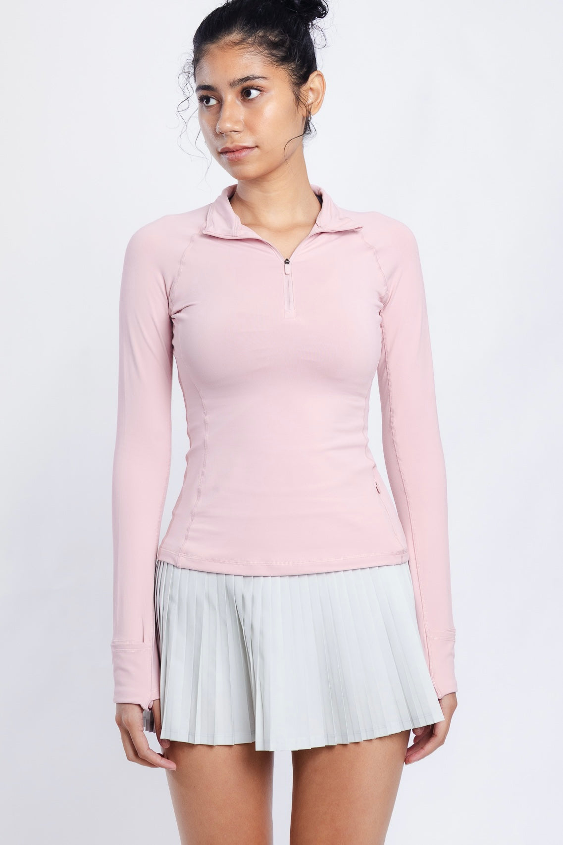 Quarter Zip Flow Long sleeve - Pink