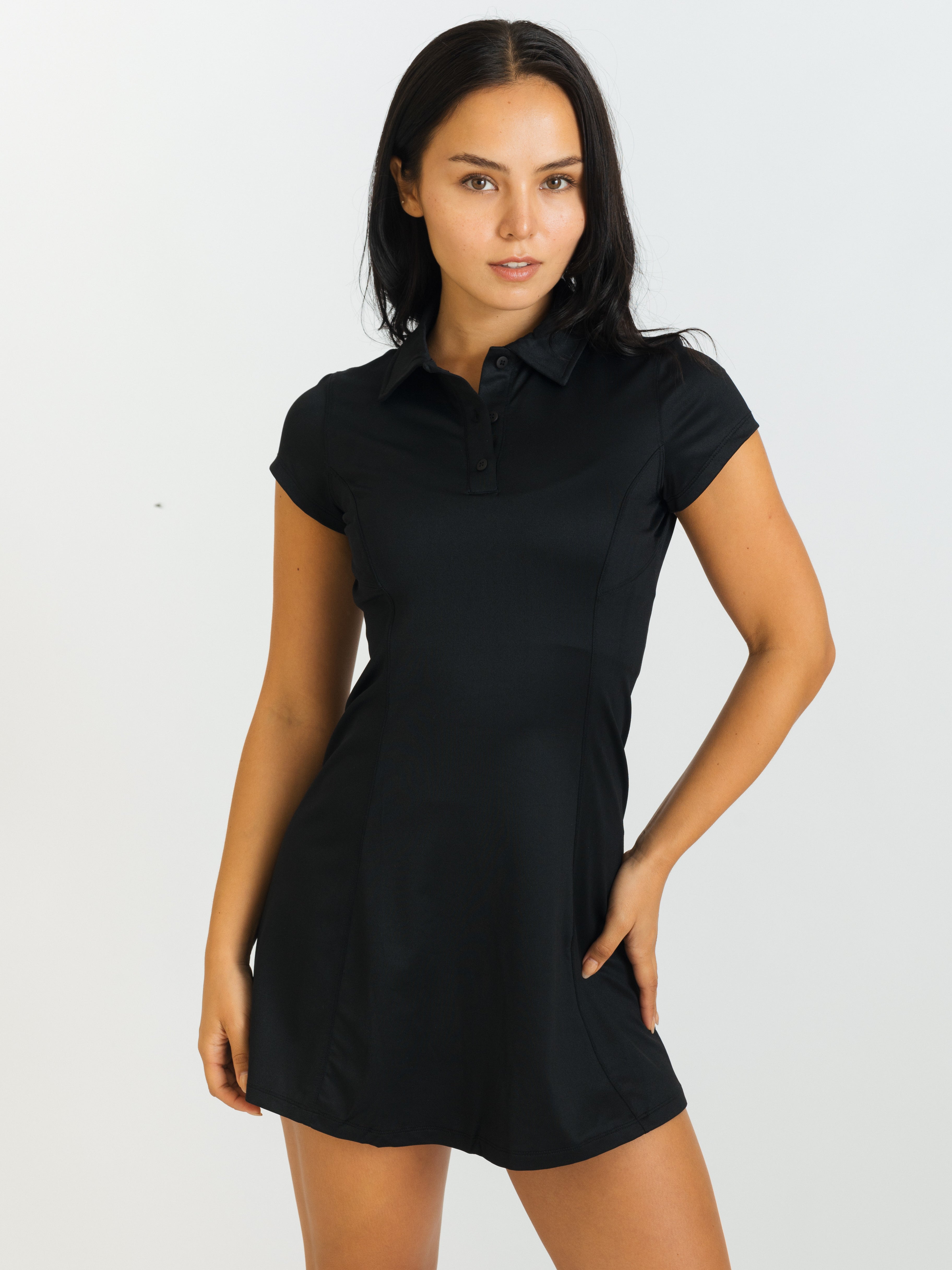 Court Polo Dress - Onyx