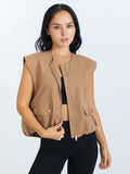 Off Duty Vest - Almond
