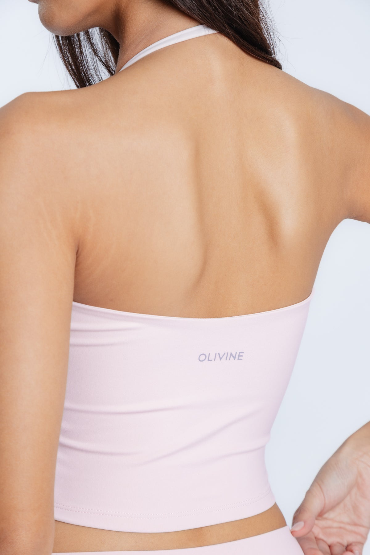 SoftForm Halter Padded Tank - Soft Pink