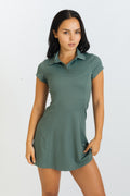 Court Polo Dress - Moss