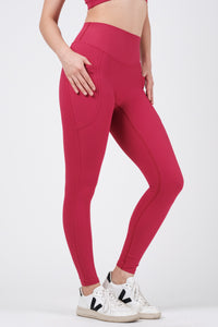 Rib Flex Pocket Pants - Berry