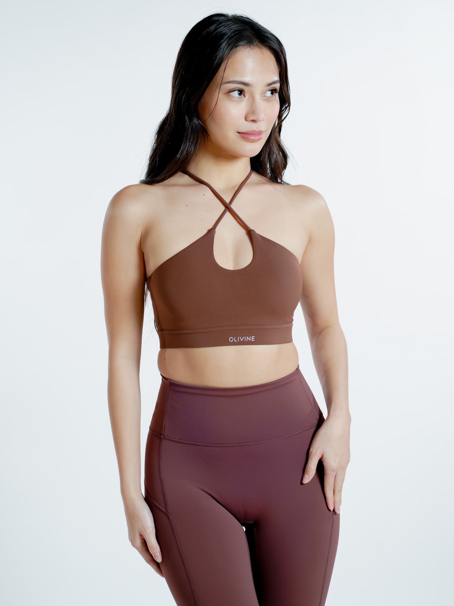 Keyhole Bra - Chestnut