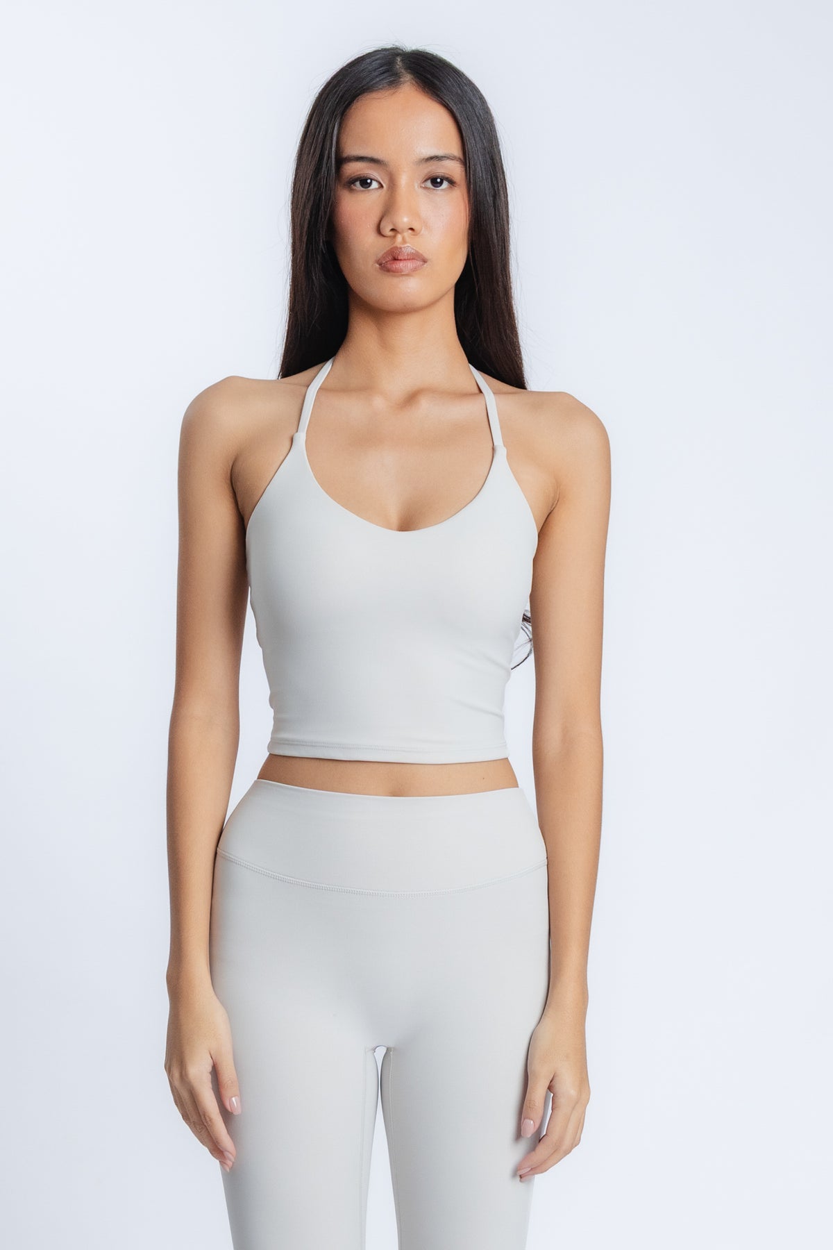 SoftForm Halter Padded Tank - Oyster