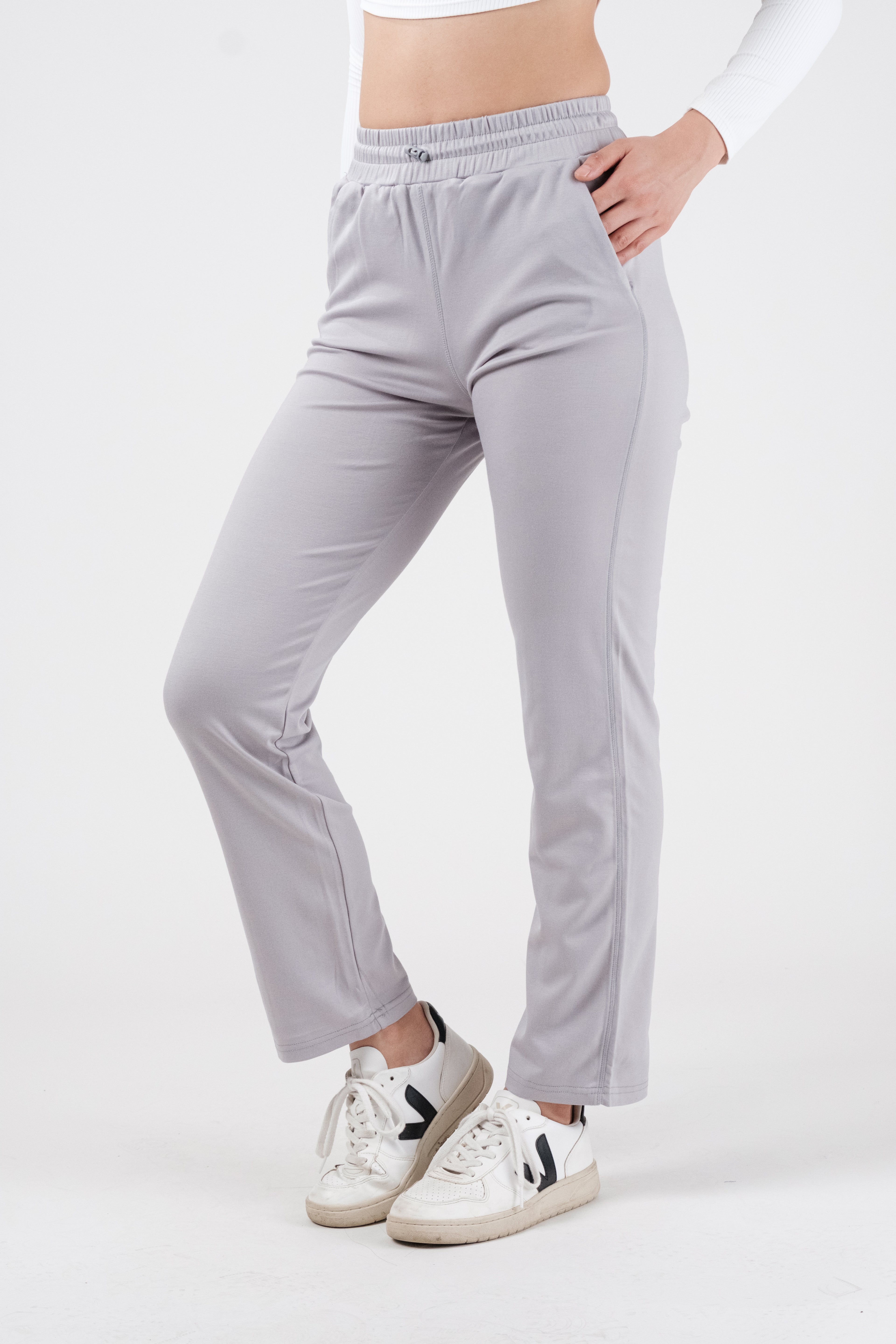 On the Go Garter Pants - Stonewash