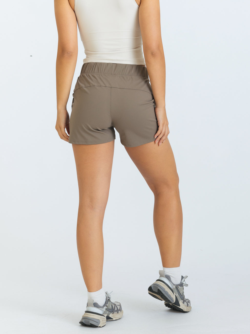 Club Mid-Rise Shorts - Taupe