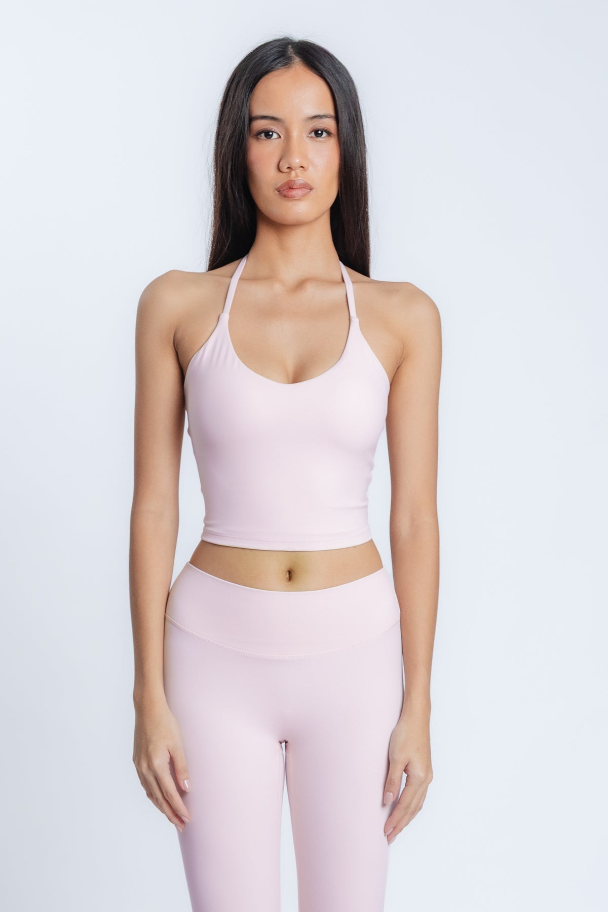 SoftForm Halter Padded Tank - Soft Pink