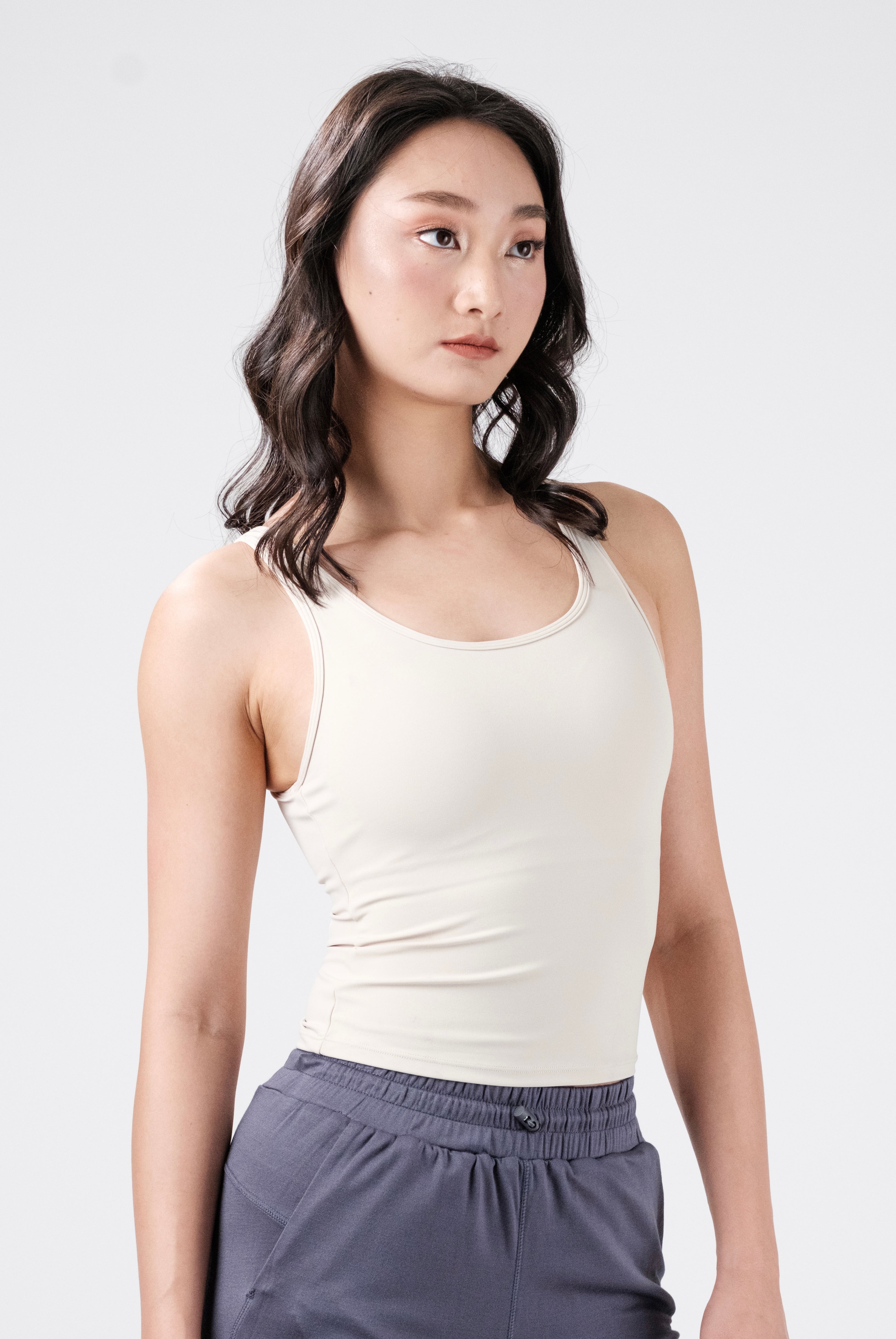 Hold Tight Padded Tank - Oat