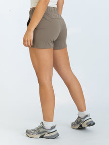 Club Mid-Rise Shorts - Taupe