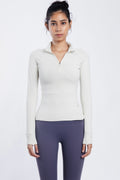 Quarter Zip Flow Long sleeve - Bone