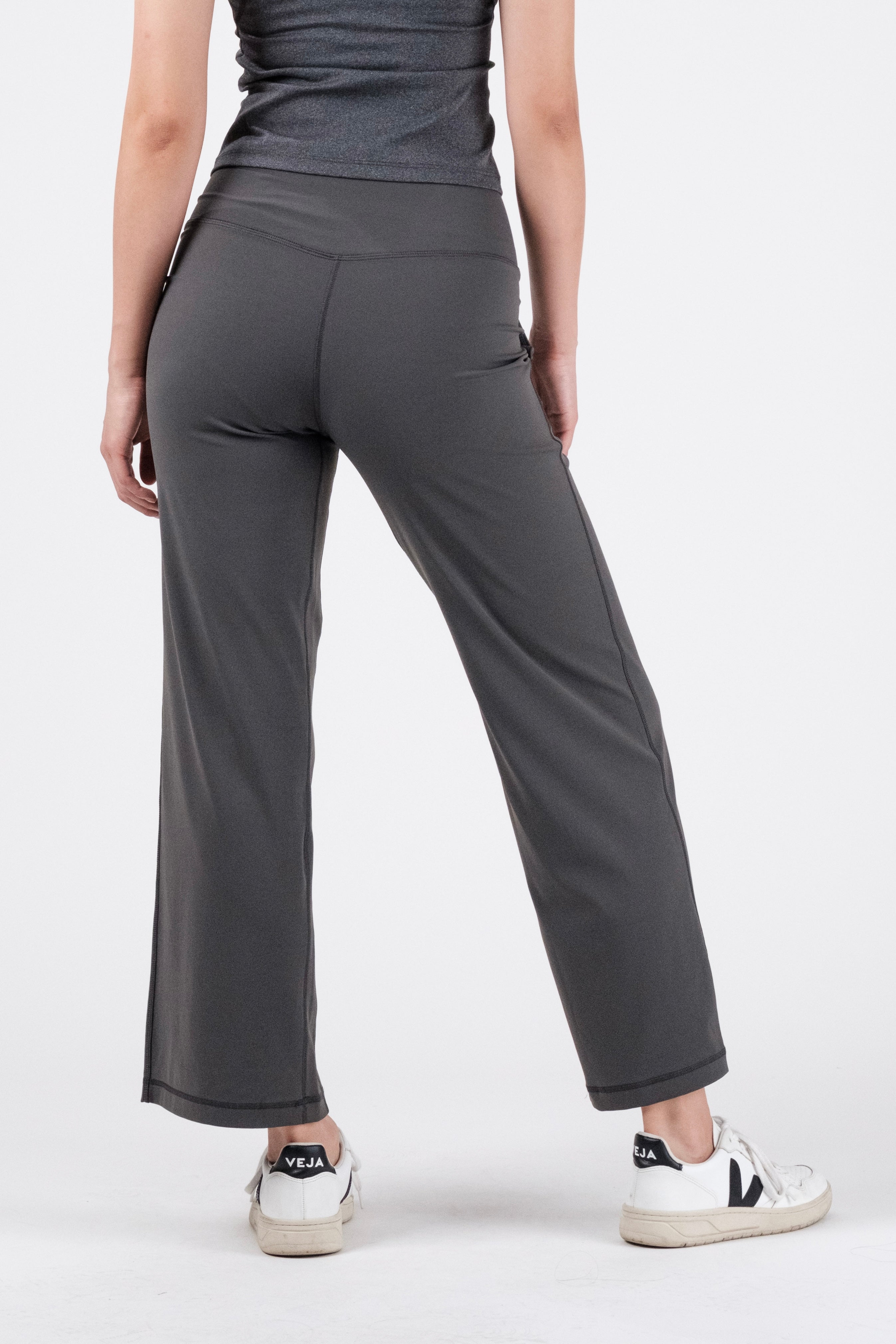 Vibe Wide Leg Pants - Ash