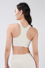 Load image into Gallery viewer, Rib Flex High Neck Bra - Oat
