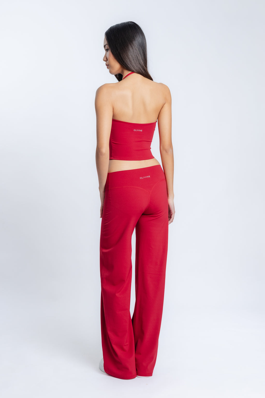 SoftForm Straight Leg Pants - Ruby Red