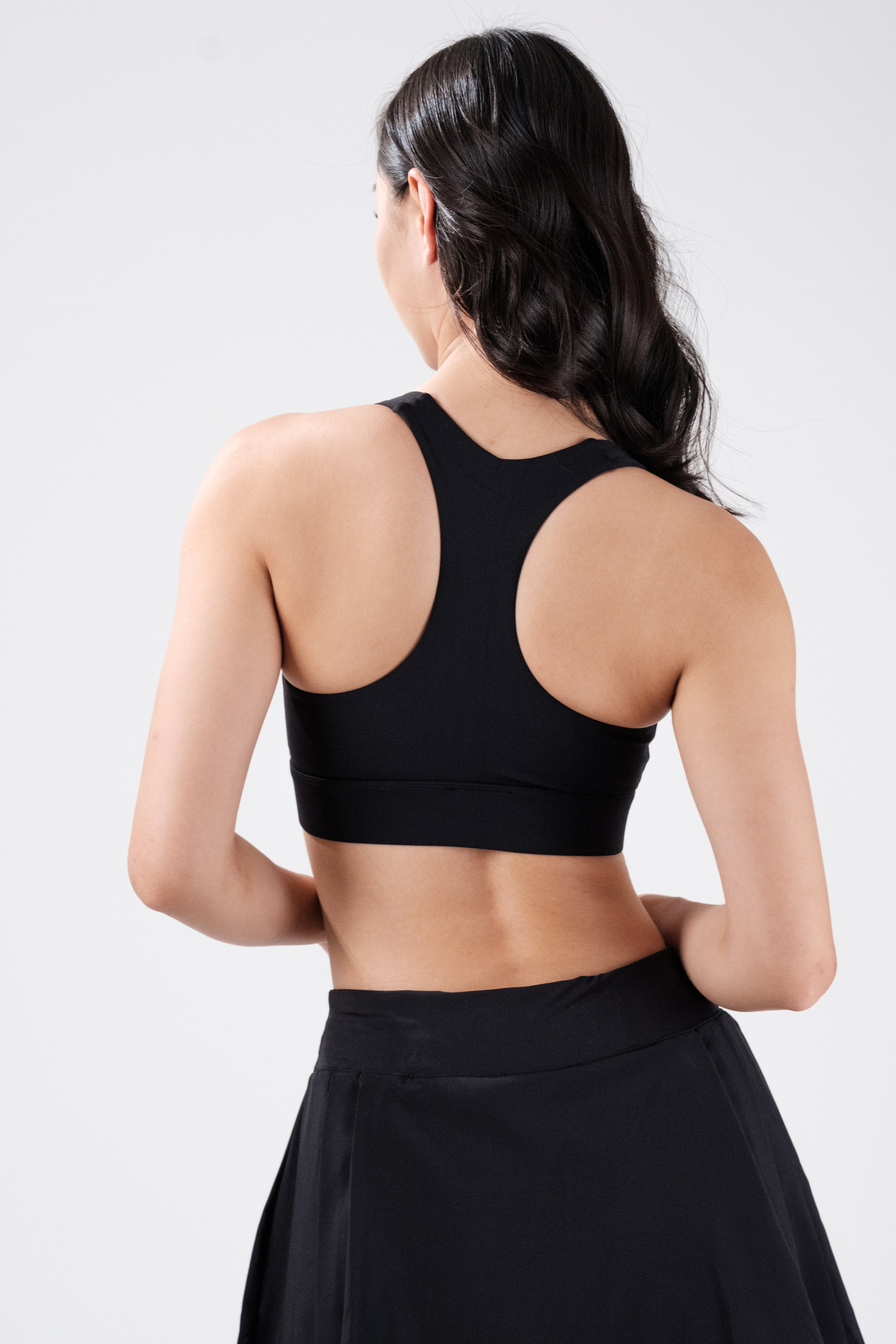 Power Fit Zip Bra - Onyx