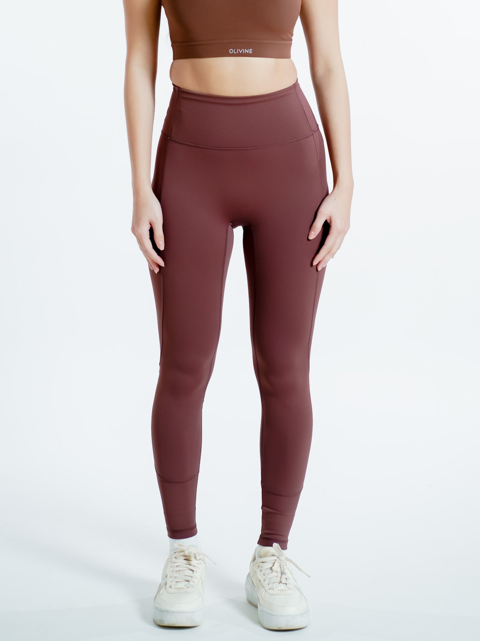 Perform High Rise Leggings - Truffle