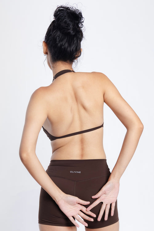 Bare Halter Bra - Espresso