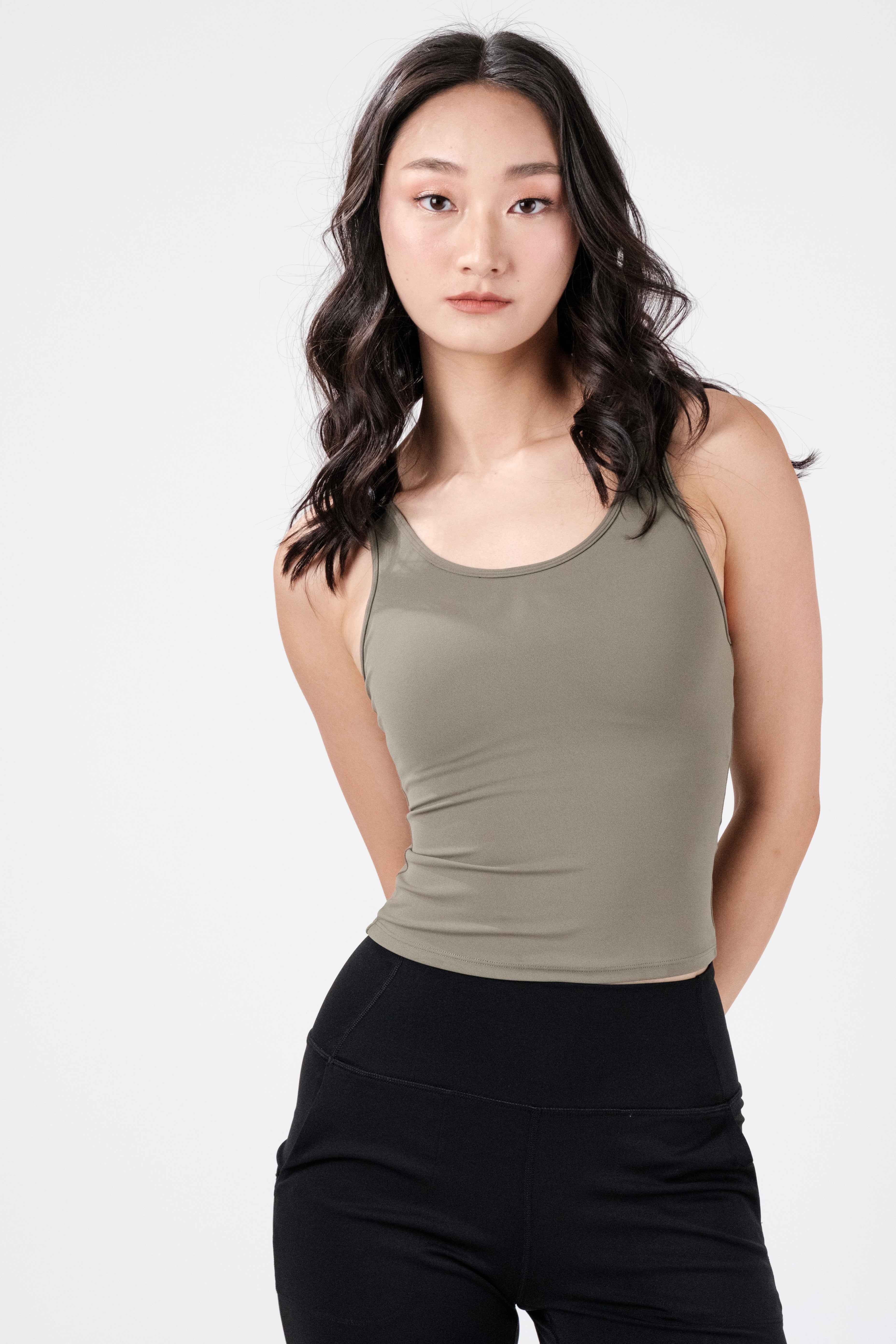 Hold Tight Padded Tank - Olive