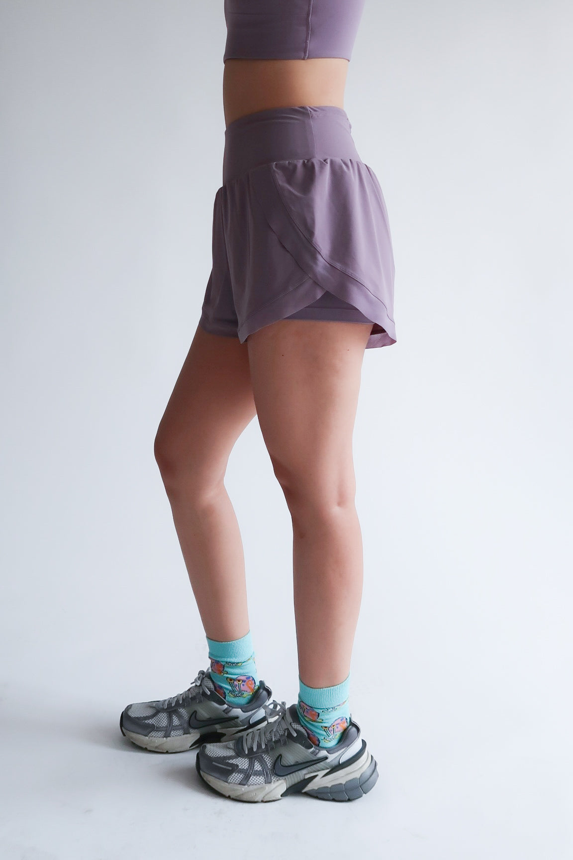 Right On Track Shorts - Ube