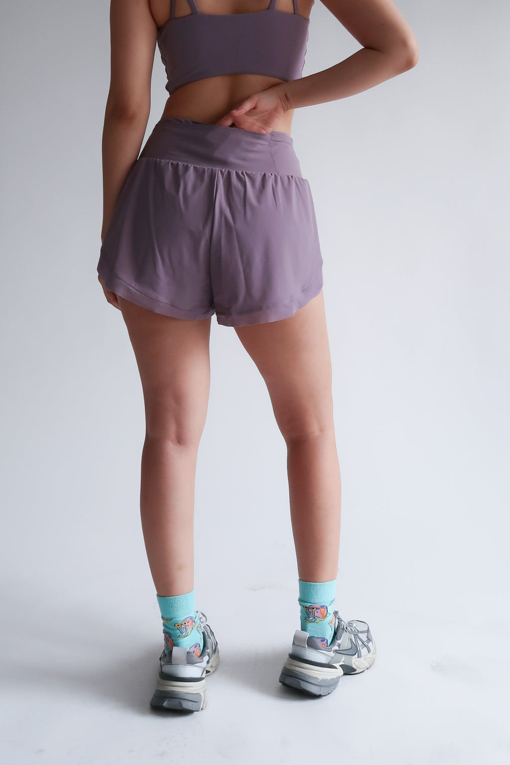 Right On Track Shorts - Ube