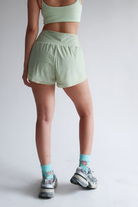 Right On Track Shorts - Tea