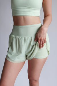 Right On Track Shorts - Tea