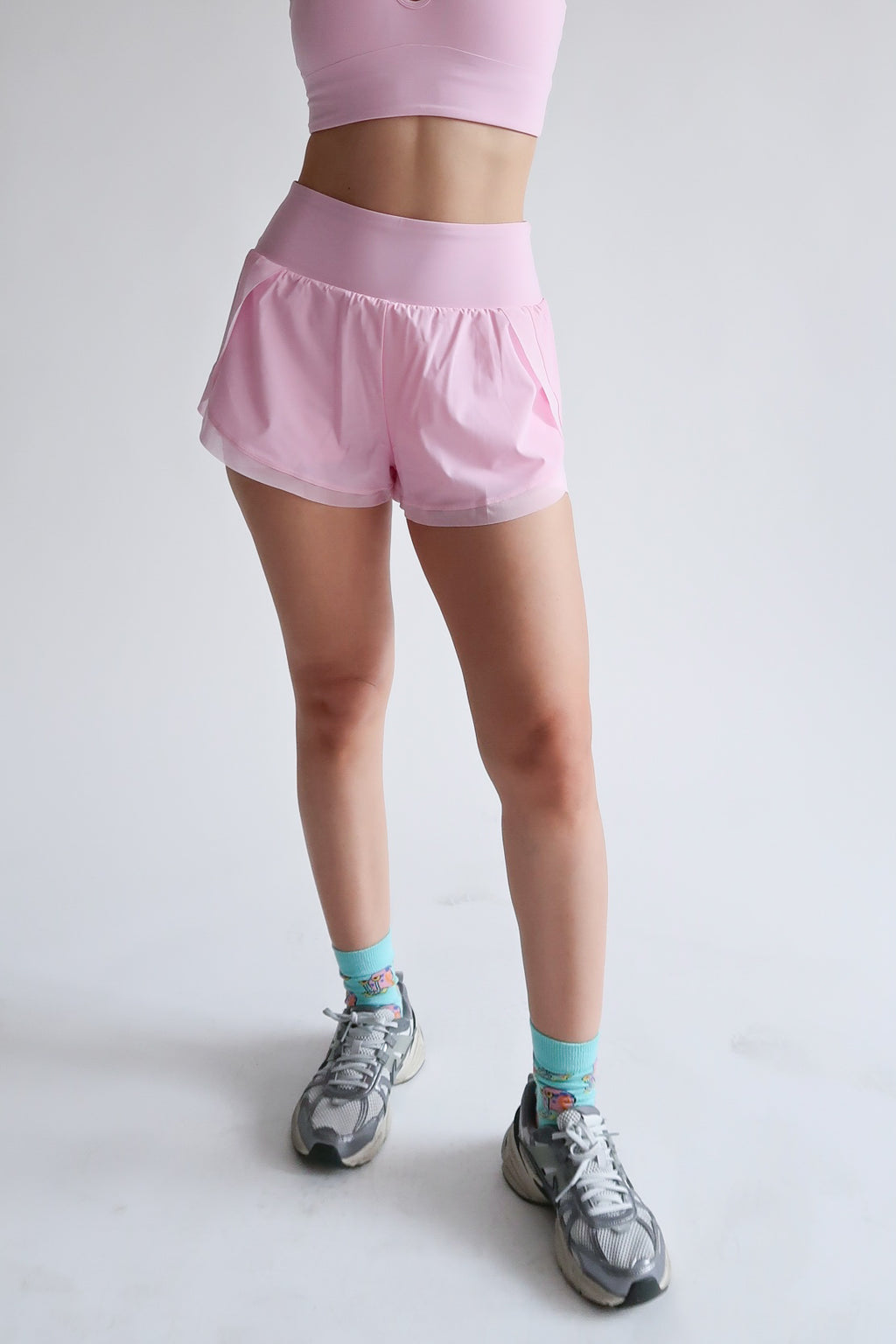 Right On Track Shorts - Cotton Candy