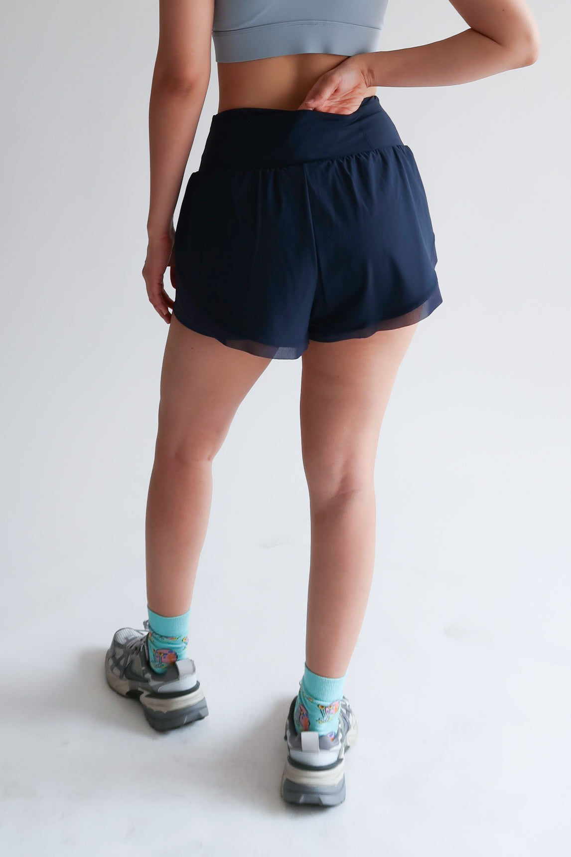 Right On Track Shorts - Navy