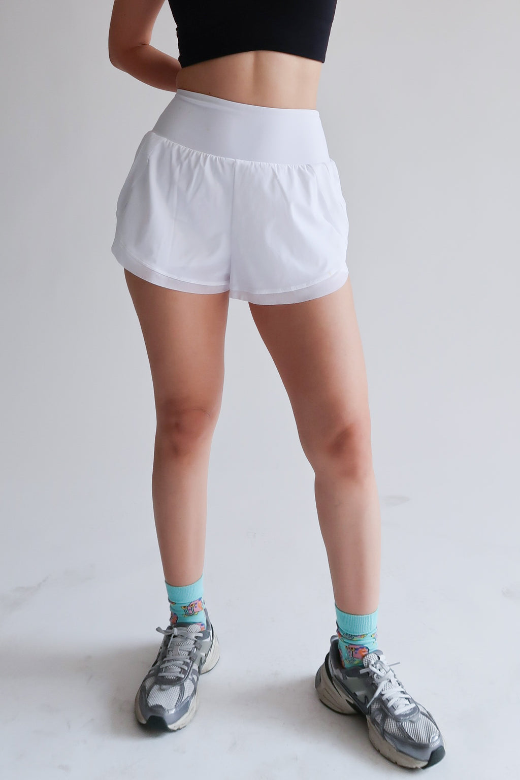 Right On Track Shorts - Blanc