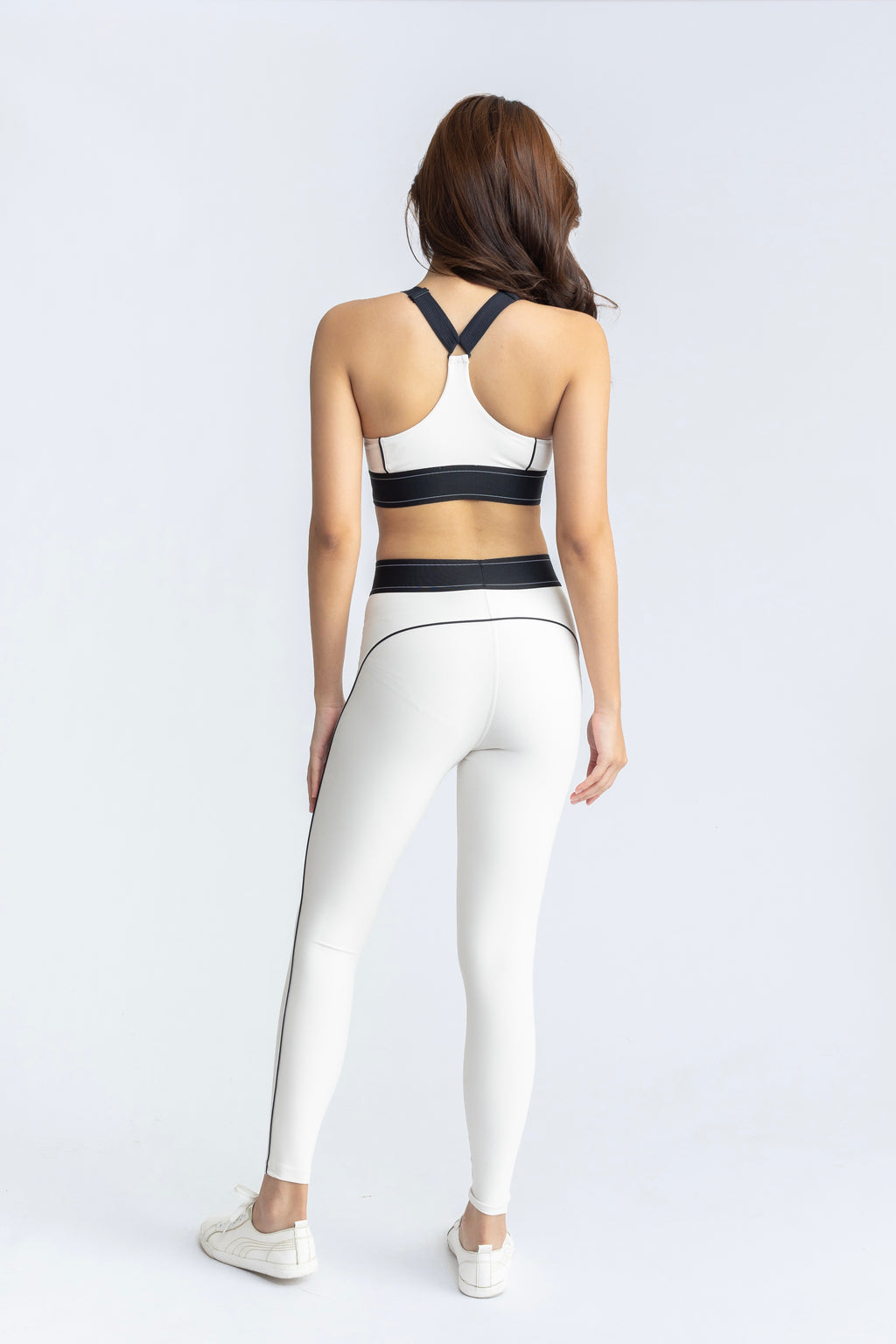 Aces Bra and Leggings Contrast Set - Oat Contrast