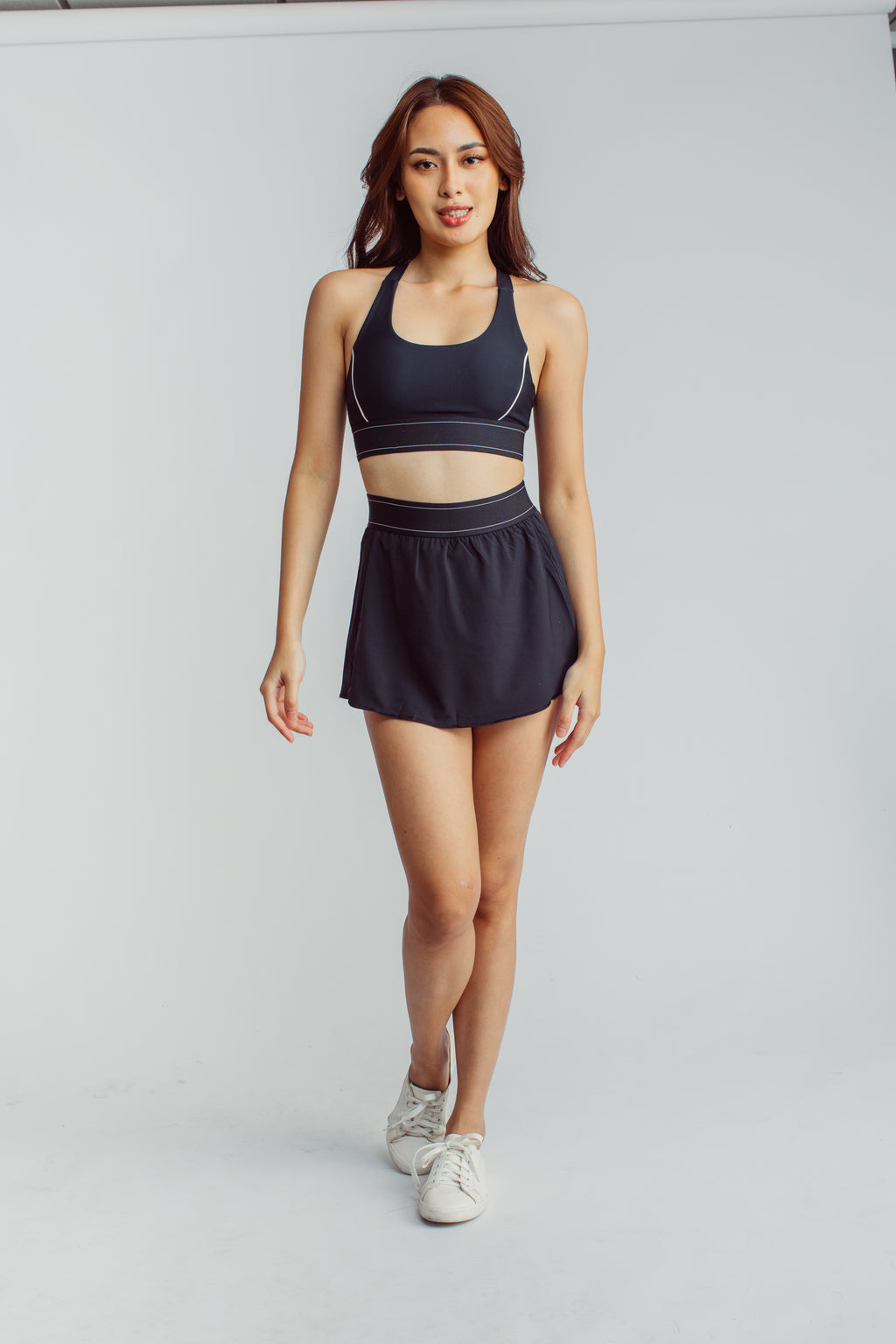 Aces Contrast Bra - Black