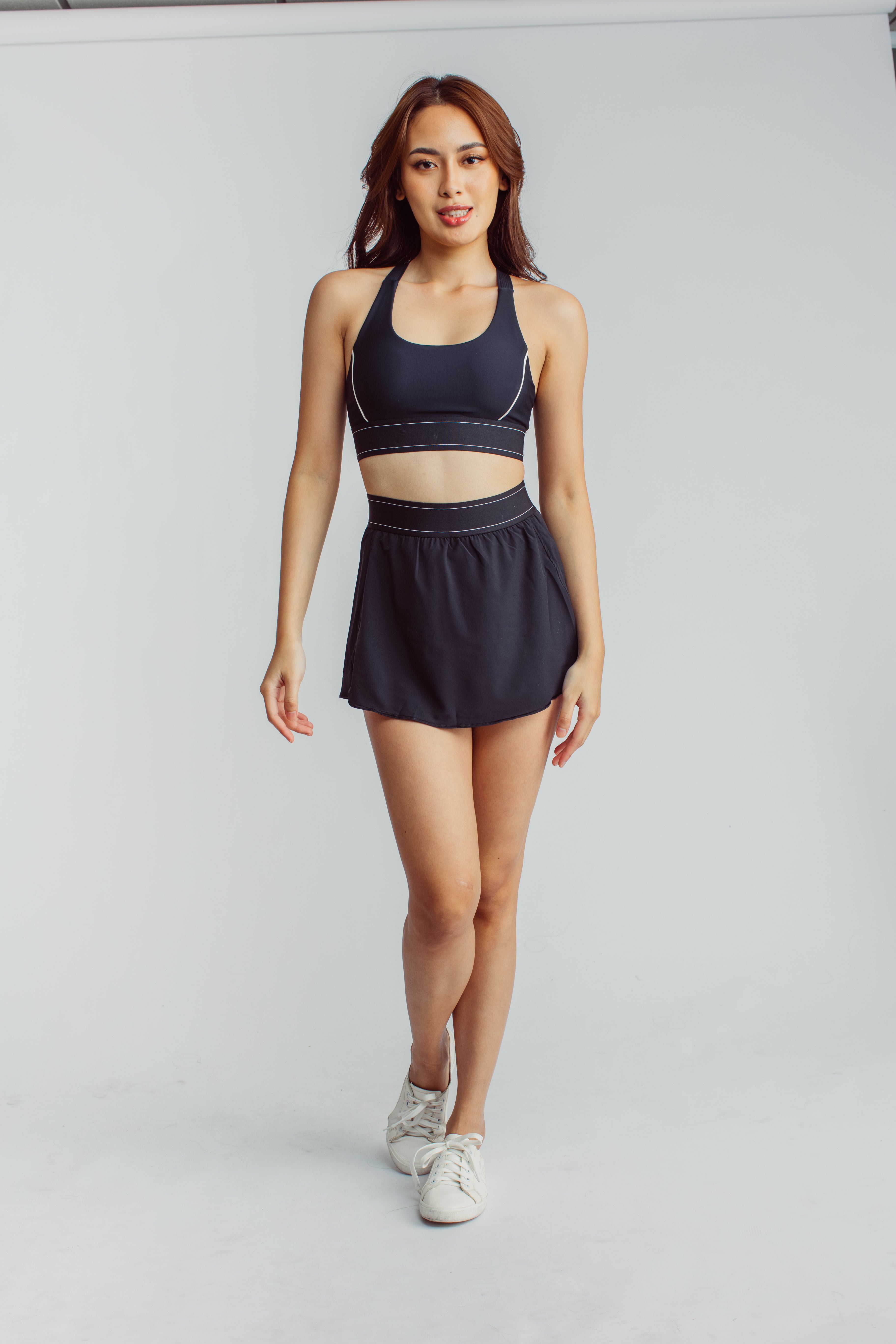 Aces Contrast Bra - Black