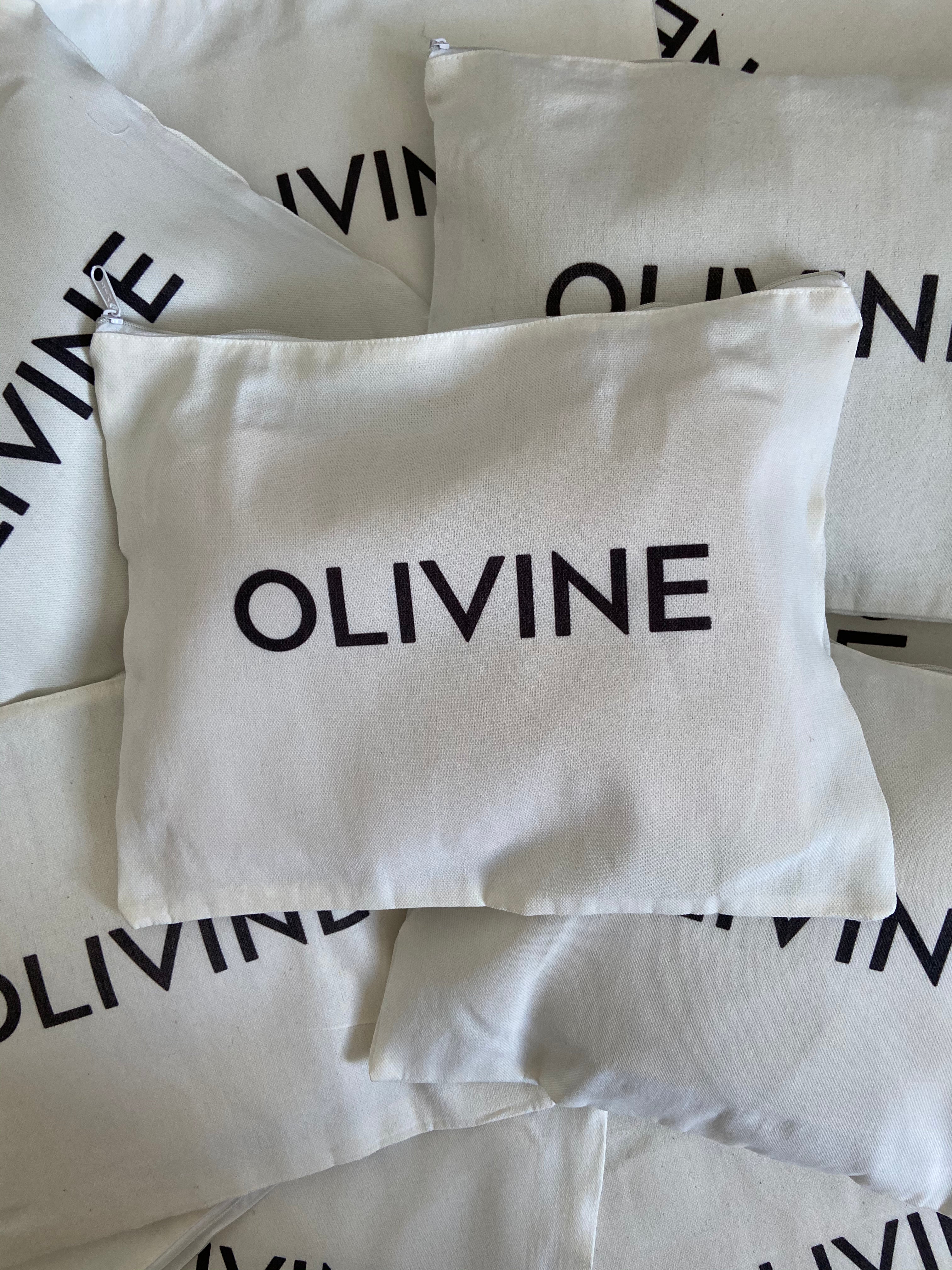 Olivine zippered pouch