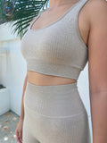 Lounge Ribbed Set - Khaki