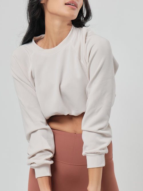 Cloudlux Crop Pullover - Oat