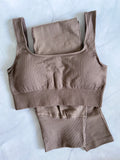 Lounge Ribbed Set - Tan