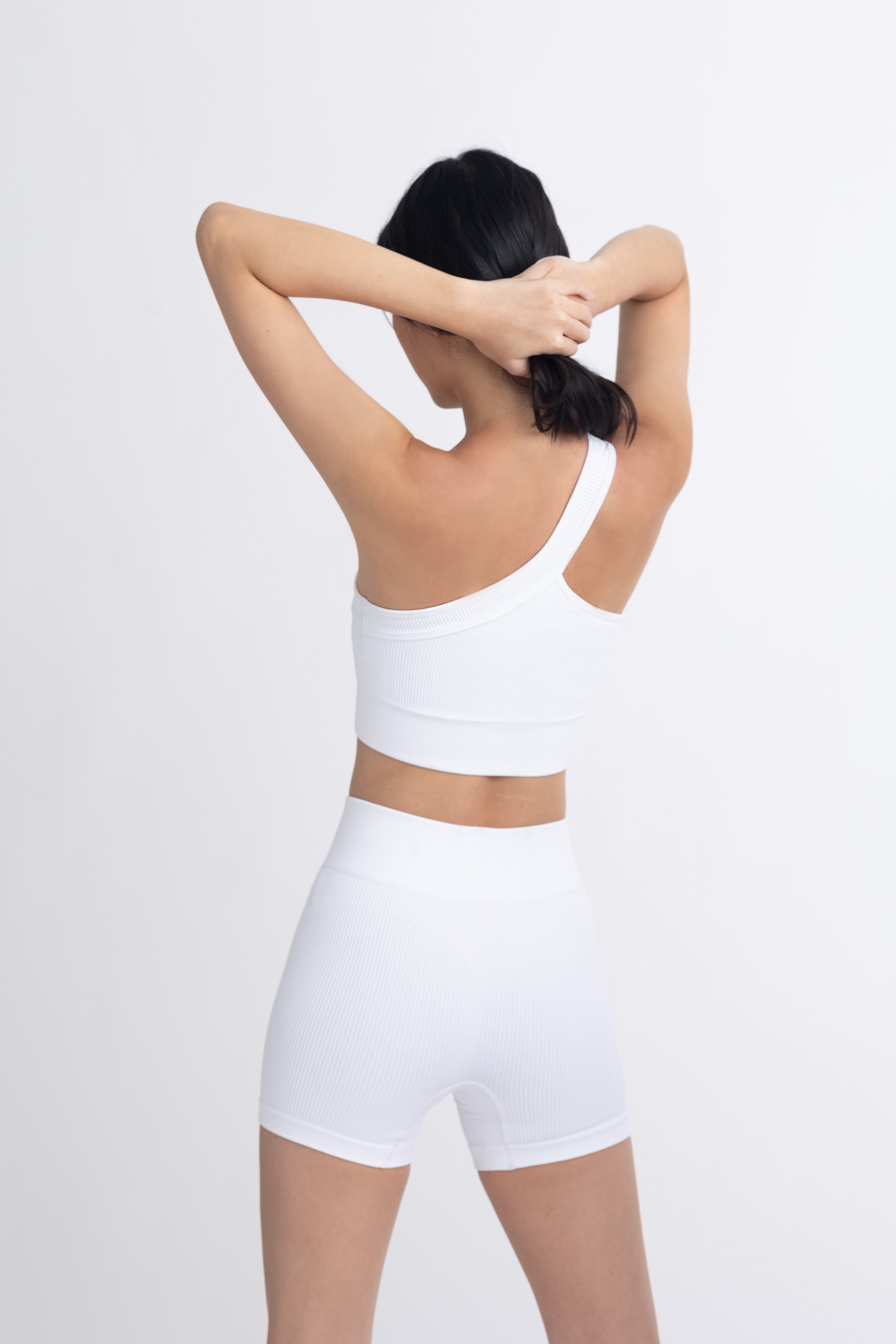 Cross Bra Rib Set - Blanc