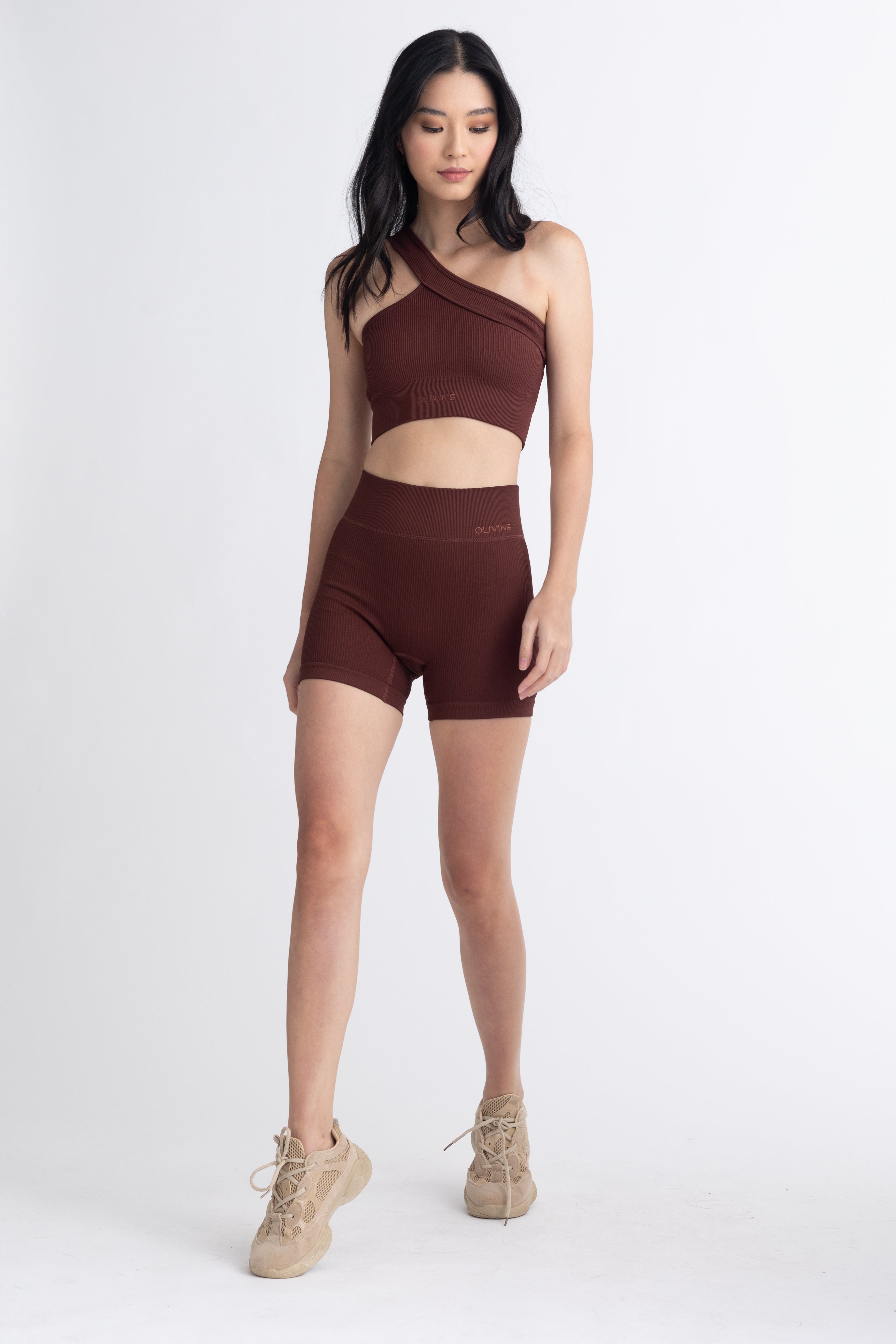 Cross Bra Rib Set - Sangria