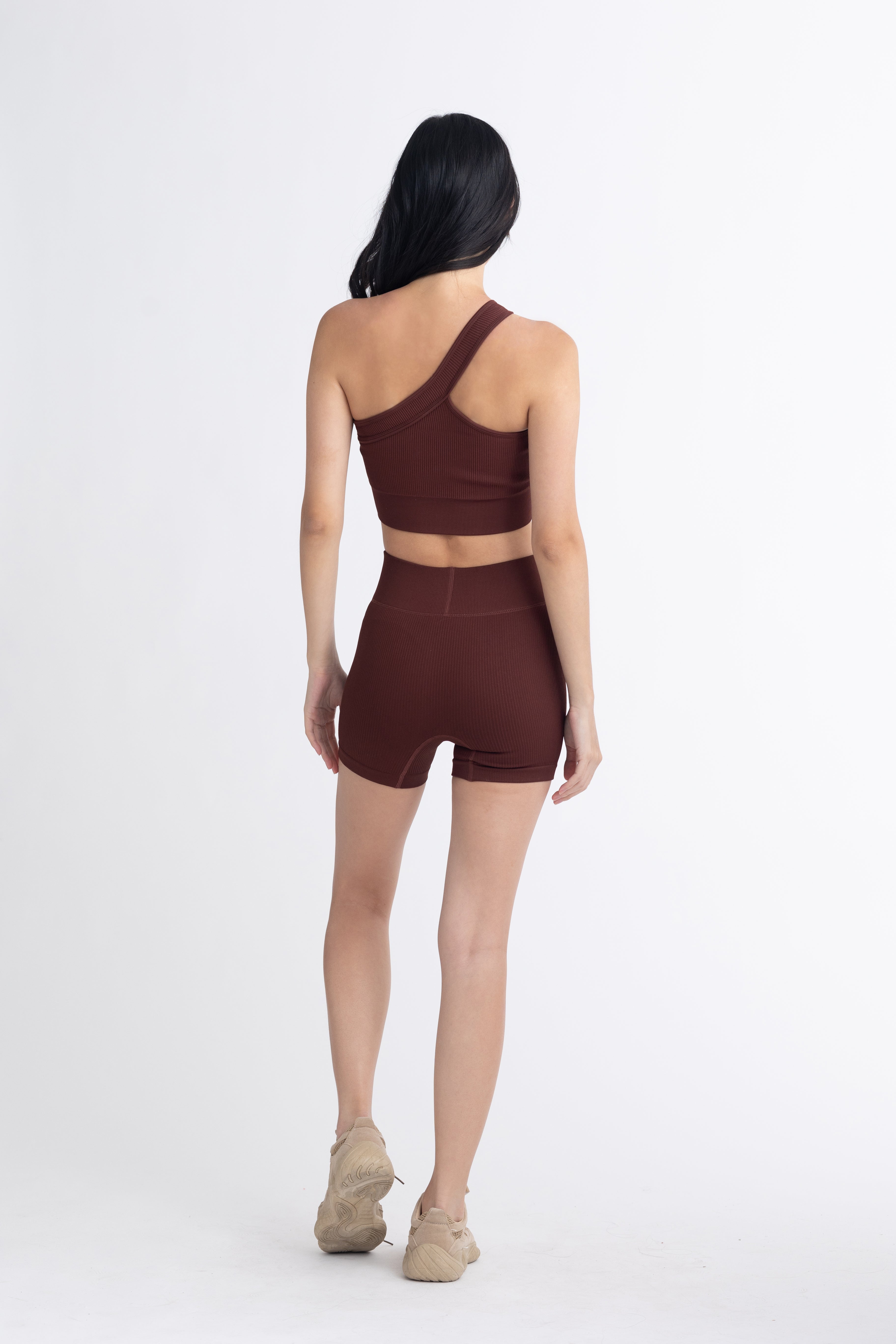 Cross Bra Rib Set - Sangria