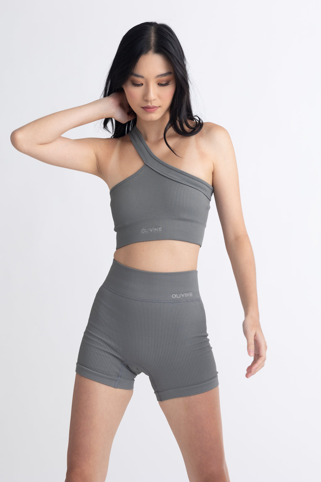 Cross Bra Rib Set - Stone