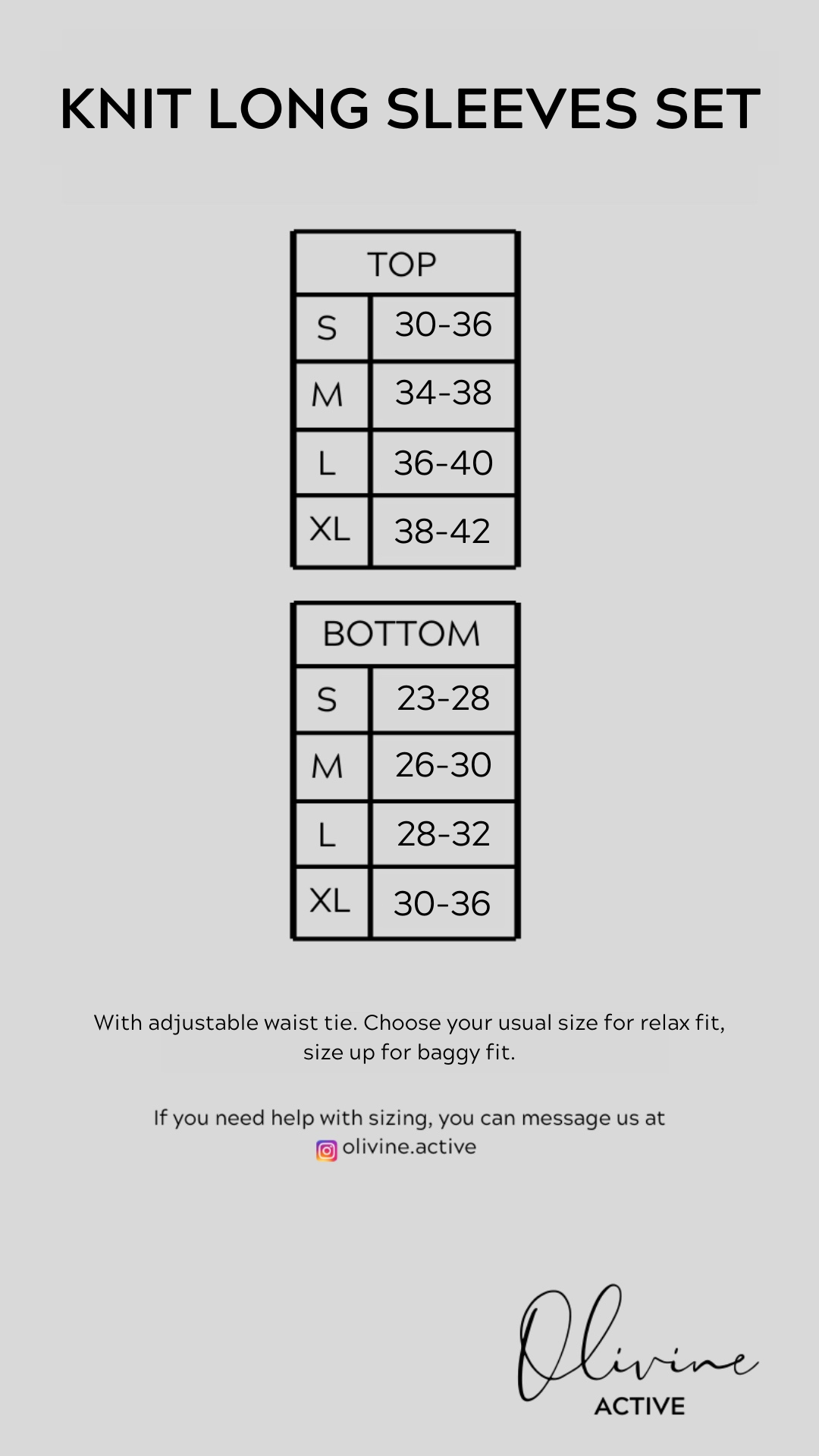 Knit Long sleeves Set