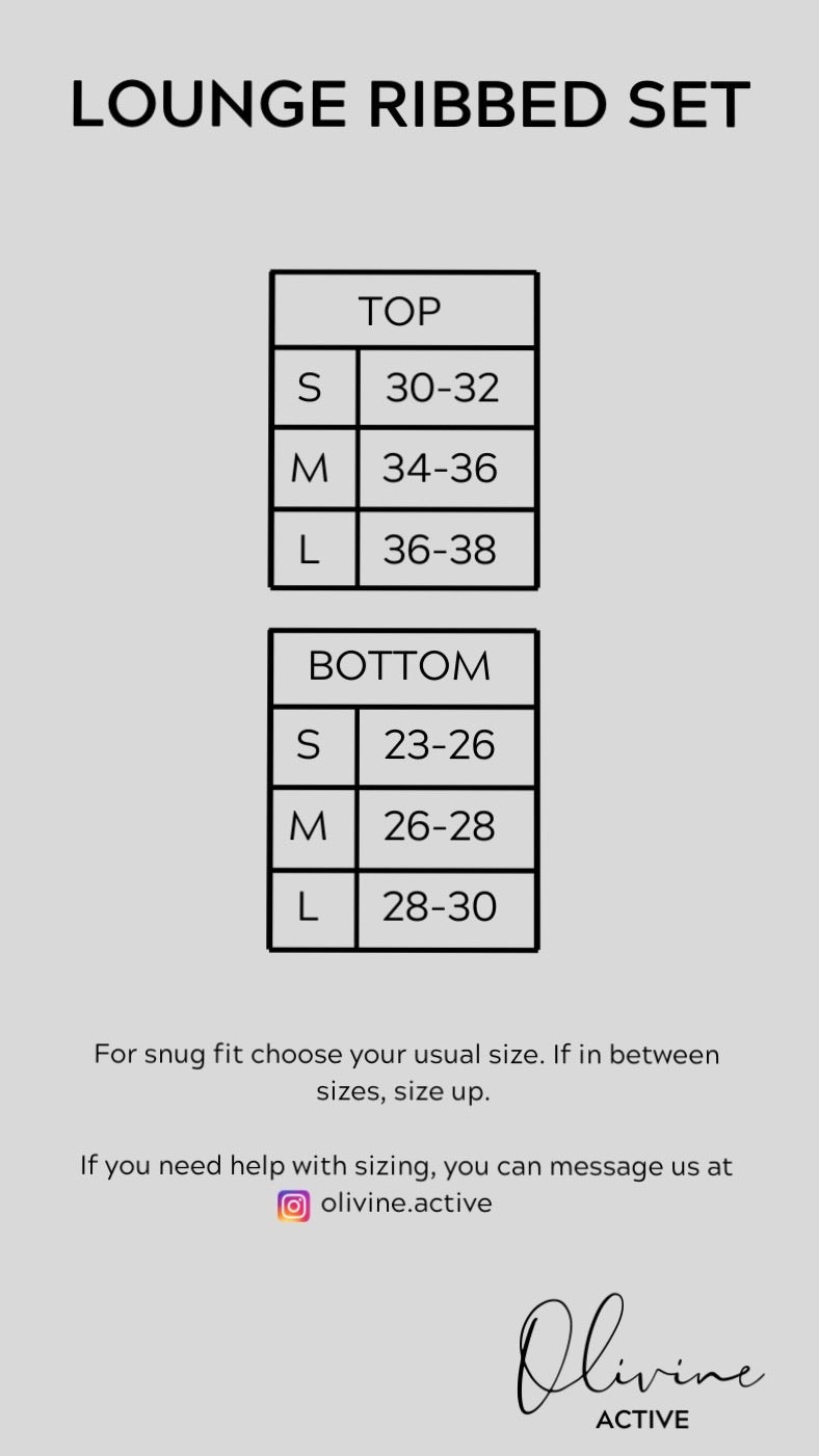 Lounge Ribbed Set - Tan