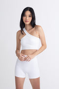 Cross Bra Rib Set - Blanc
