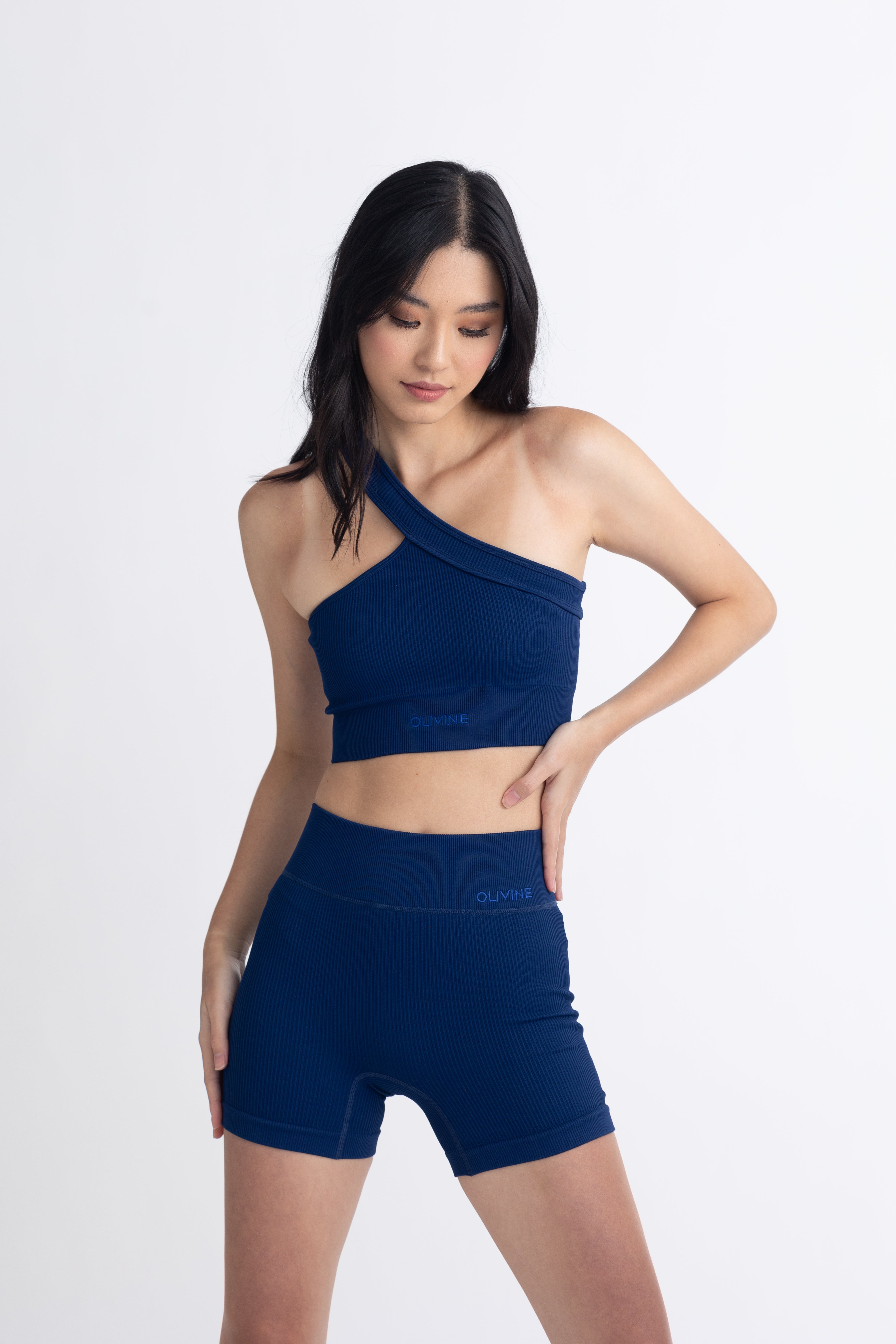 Cross Bra Rib Set - Marine